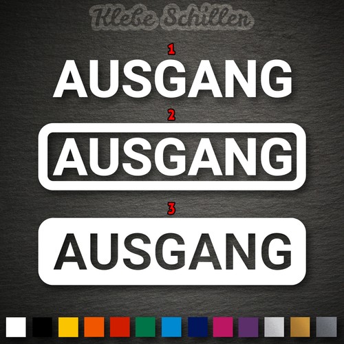 Aufkleber „Eingang“ Und „Ausgang“ – Selbstklebend, Wetterfest, 25cm Lang, Mehrfarbig Wählbar