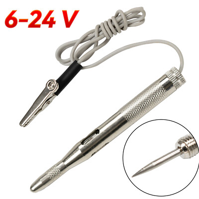 Prüflampe KFZ Spannungsprüfer Strom Metall LKW Auto 6V 12V 24V ATO Tools 