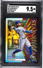 2020 Donruss Optic SO-9 Bo Bichette HOLO SILVER PRIZM Stained Glass SGC 9.5 RC