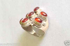 925 Sterling Silver Tibetan Style Handmade Ring in Nepal Size 9.5
