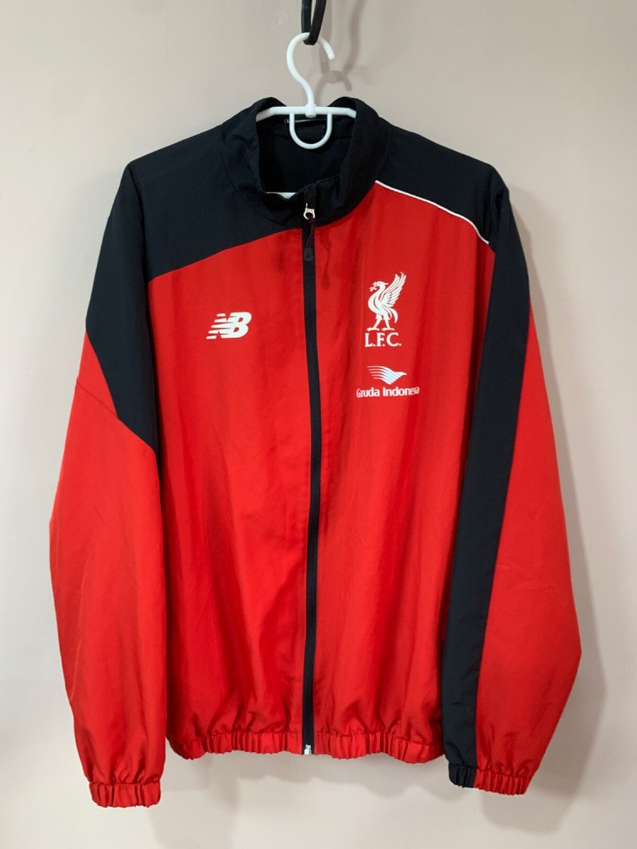 Liverpool Full Zip Football Jacket New Balance Soccer Size L