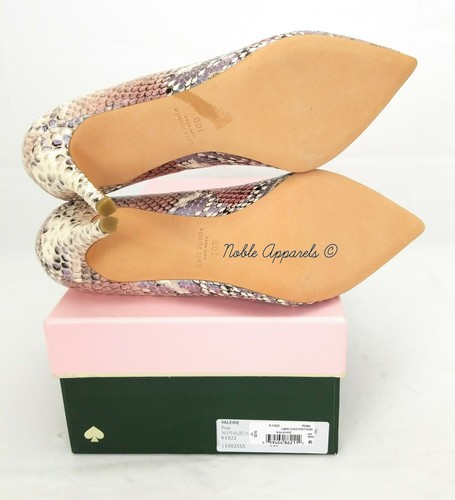 KATE SPADE Valerie Snake Embossed Pointed Toe Leather Pumps US 10 Pink - Picture 9 of 13