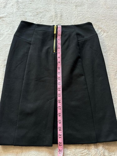 Michael Kors Basics Pencil Skirt Black Faux Zipper Pocket Size 8 - Picture 6 of 8