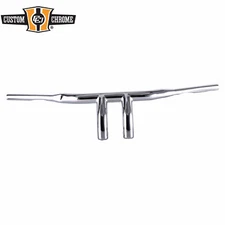 6" Rise 1-1/2" Chrome T-Bar Handlebar Fits For Harley Softail Dyna 3.5" Spacing