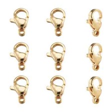 100pcs 304 Stainless Steel Lobster Claw Clasps DIY For Jewelry Findings Gold