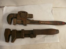 LOT OF 2 VINTAGE PIPE WRENCHES #14 - MADE IN USA AND MADE IN GERMANY