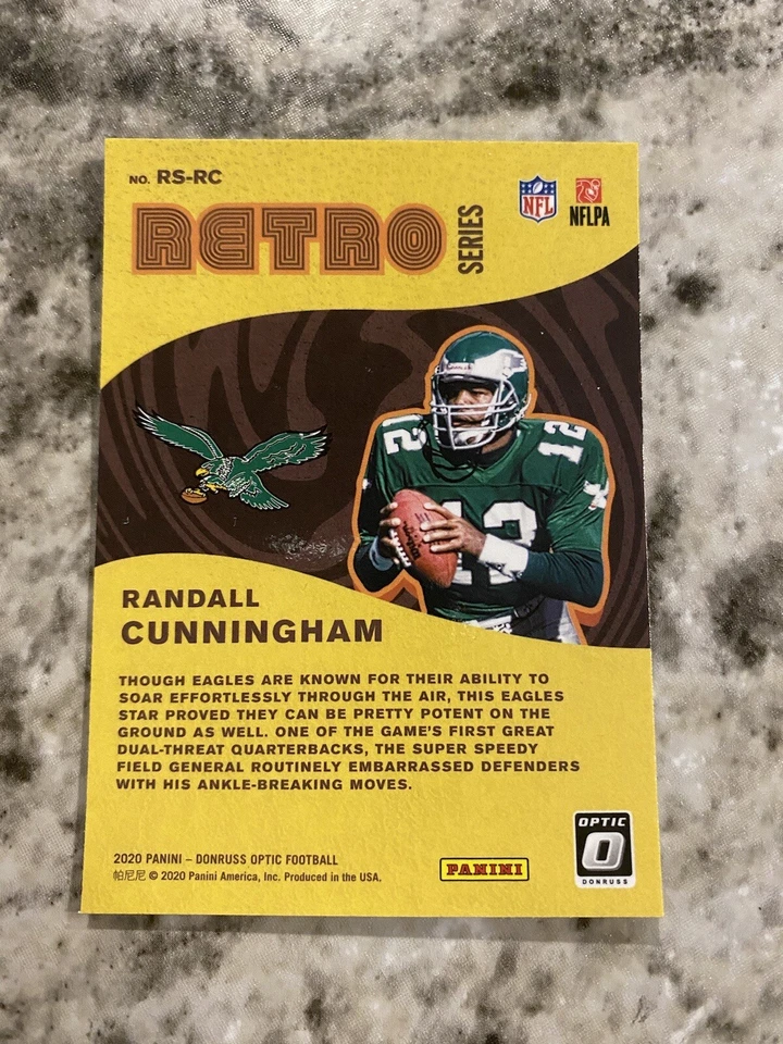 2020 DONRUSS OPTIC RANDALL CUNNINGHAM #RS-RC RETRO INSERT SP PHILADELPHIA EAGLES - Image 2 of 2