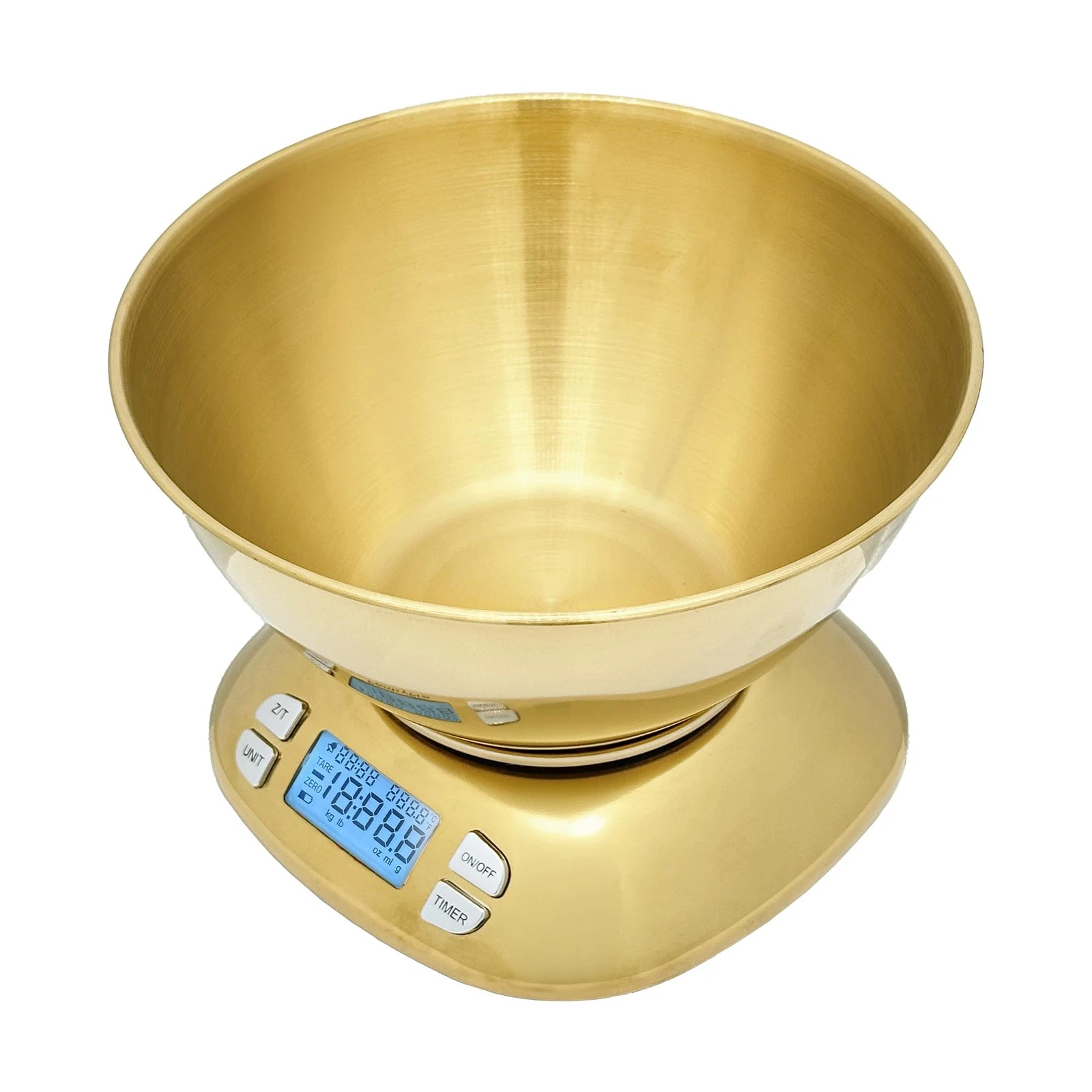 Stainless Steel Digital Kitchen Scale w. Bowl - for Food Coffee Lab - LCD Dis...