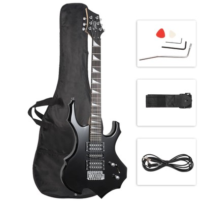 Cool Burning Fire Style Electric Guitar Christmas gift for Beginner Guitar Lo...