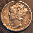 1945 Mercury Dime Silver 10C Circulated Business Strike Uncertified US Coin