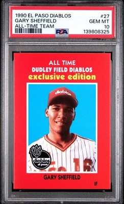 1990 EL PASO DIABLOS ALL-TIME TEAM #27 GARY SHEFFIELD RC PSA 10 POP 2 ROOKIE HOF