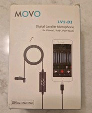 Movo LV1-DI Lavalier Clip-On Microphone NEW Open Box MFi for iPhone, iPad, iPod