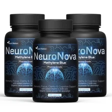 Methylene Blue Pharma Grade Capsules 99%, 360 Capsules, 3 Bottles, Neuro Nova