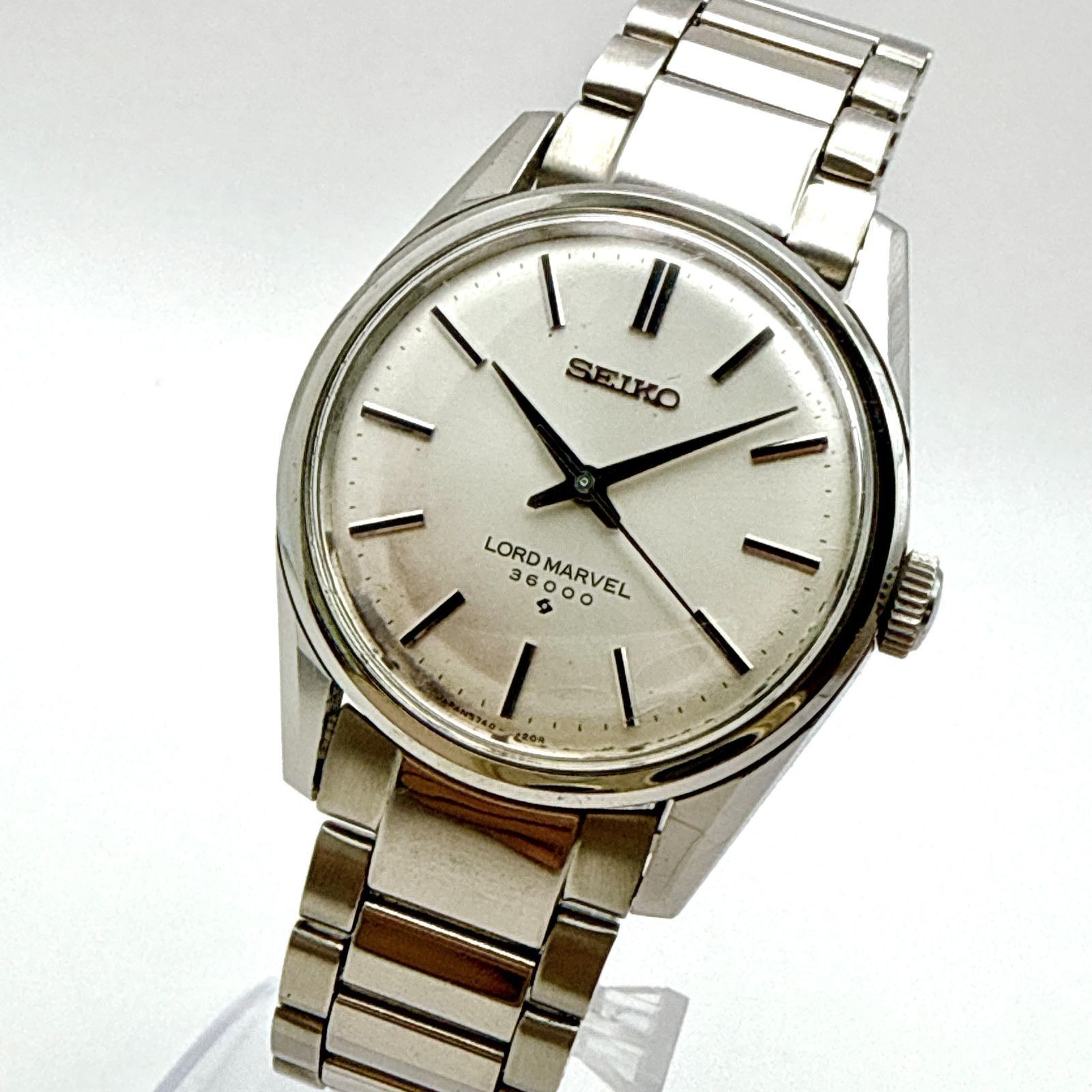 B118 SEIKO LOAD MARVEL 3600 Manual Wind Mechanical Watch 5740-8000 Silver Dial