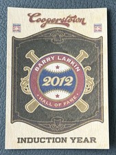 BARRY LARKIN 2012 PANINI COOPERSTOWN HOF INDUCTION YEAR 2012 INSERT CARD #20