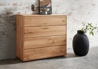 Kommode 100X91Cm Massivholz Wildeiche Massiv 4SK NEU Ovp!!!