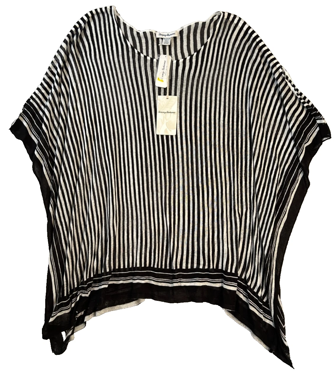 Tommy Bahama Island Poncho Women's One Size $135 Black Stripe Marina Coastal NWT
Opens in a new wind
