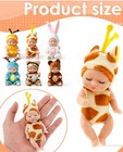 6 Sets 4 Inch Dolls Mini Reborn Baby Dolls with Animal Clothes Realistic Babies — photo 2