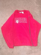 Vintage Indiana University IU Crewneck Fuzzy Sweatshirt L