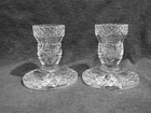 Pair Vintage Waterford Glandore Crystal Candleholders Candlestick Holders