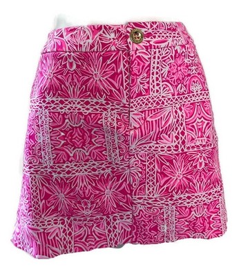 Lilly Pulitzer Colette Knit Skort Pinata Pink New Blooms 010550 Size 10