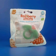 Raspberry Teether Age 3m Soft Silicone Bpa Free Nontoxic