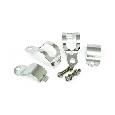Staffa Di Montaggio Faro Anteriore Per Moto EVGATSAUTO (2 Pezzi) - Morsetti Per Forcella 38-41mm, Supporto Portalampada In Alluminio Nero, Universale Per Bobber E Moto Personalizzate - 2