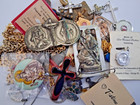NICE Lot Vintage Religious Jewelry Wear Untested Silver Tone Some Signed Rosary — photo 1