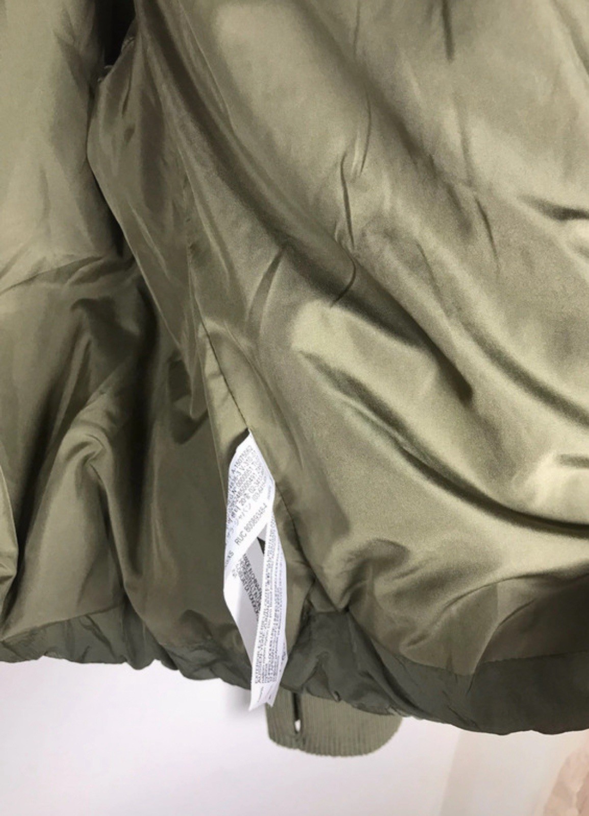 Zara Olive Green/Khaki High Neck Puffer Jacket Coat Size EUR XS image 8
