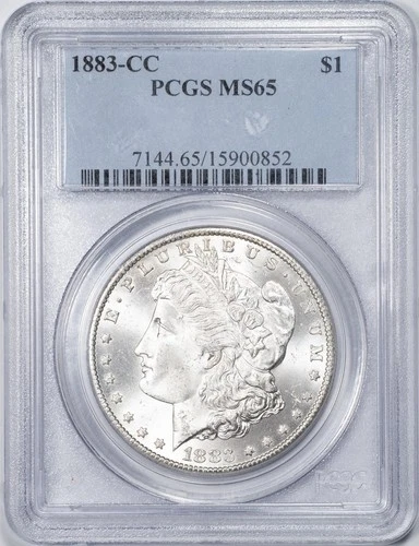 1883-CC PCGS MS65 Morgan Silver Dollar Carson City Mint Gem Uncirculated!