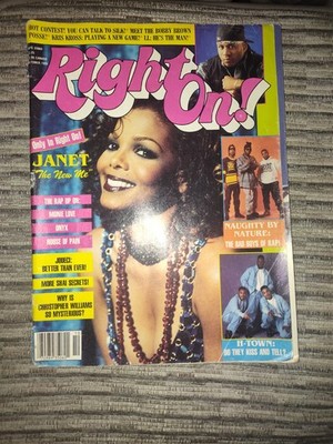 October 1993 Right On Magazine Rare Janet Jackson Damaged no
