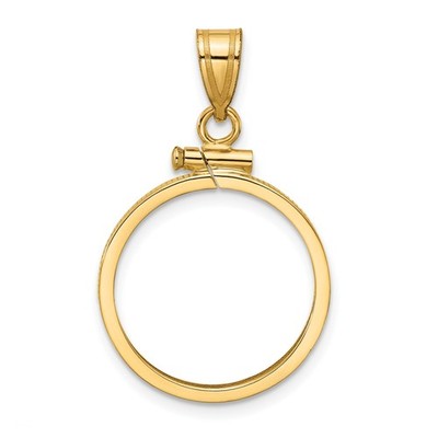 2,50 $ klassische Head Quarter Eagle Münzeinfassung 18 mm Schraubverschluss 10k Gelbgold