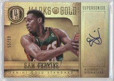 2012-13 Panini Gold Standard Marks of Gold 55/99 Sam Perkins #55 Auto h3a