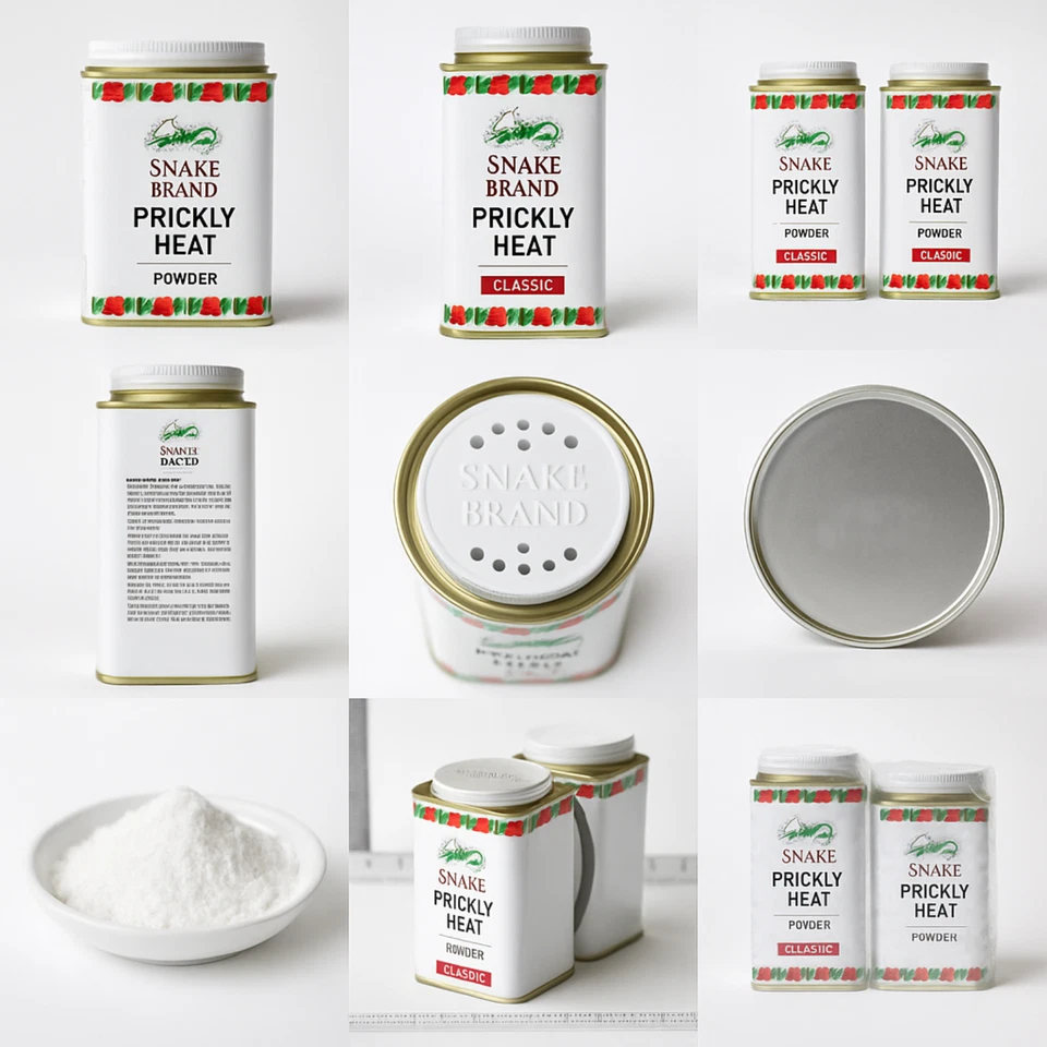 Polvo de enfriamiento térmico espinoso marca Snake clásico 140 g x 2 - Alivio de erupciones térmicas Foto 2 de 4