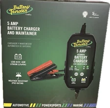 Battery Tender 5 AMP Battery Charger and Maintainer 12V/5V Lead Acid AGM Lithum