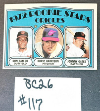 1972 TOPPS Set-Break ORIOLES ROOKIE CARD DON BAYLOR #474 ITEM # BC26-117. rookie card picture