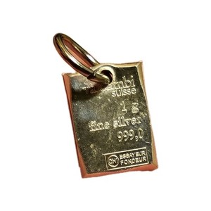 ⭐️ Valcambi Suisse 1g .999 Fine Silver Pendant Bar /Charm - New & Rare Find