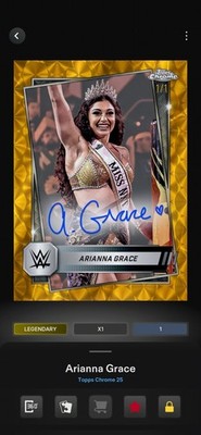 WWE Topps Slam Digital Legendary 1/1 Chrome'25 Arianna Grace 1cc