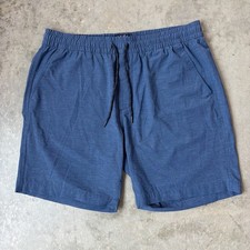Faherty All Day Shorts 8 Blue Casual Chino Drawstring Stretch Hybrid Men s XL