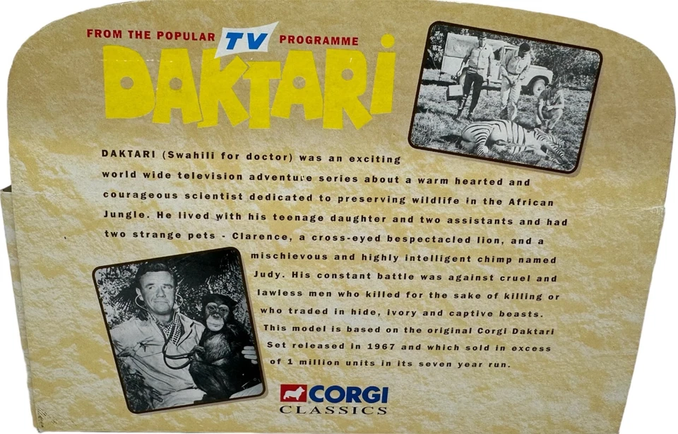 Vintage 1998 Corgi Daktari DieCast Model Wameru District Land Rover & Figures - Image 4 of 4