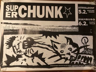 Superchunk, ''No Pocky For Kitty''-Tourposter,  1993, 84,5 x 60 cm