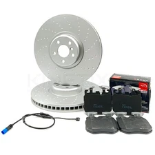 FITS BMW X6 30i G06 M SPORT FRONT BRAKE DISCS APEC BLACK PADS SENSOR 395mm