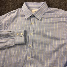 Charles Tyrwhitt Plaid Dress Shirt Mens 18/38 Non Iron Classic Fit
