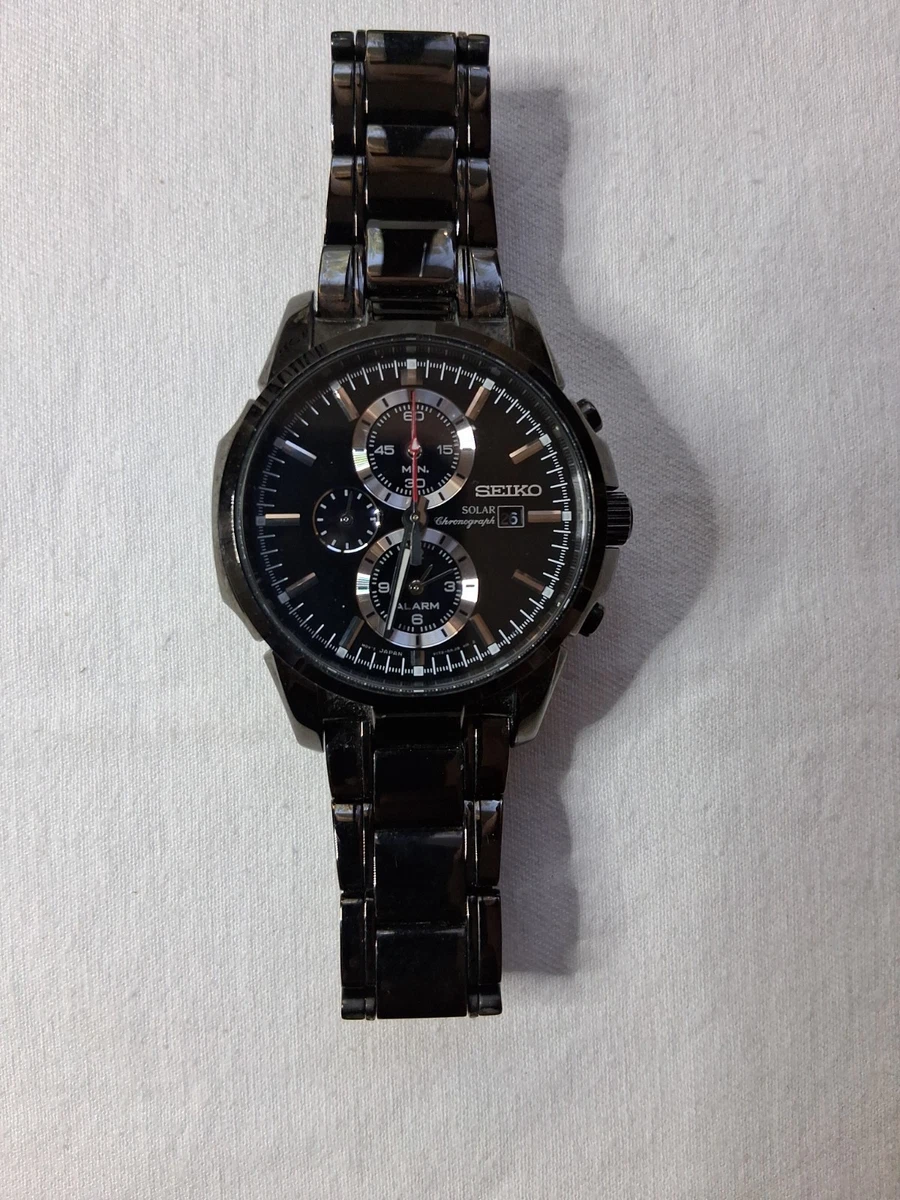 Seiko Solar Chronograph Watches for sale - eBay