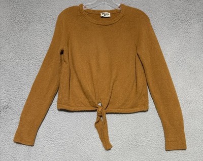 Show Me Your Mumu Shelby Sweater Womens Size Small Front Tie Long Sleeve Brown