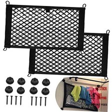 2 Pack Small Cargo Net Pocket Storage Mesh Net Elastic 18 x 9.8 Inches