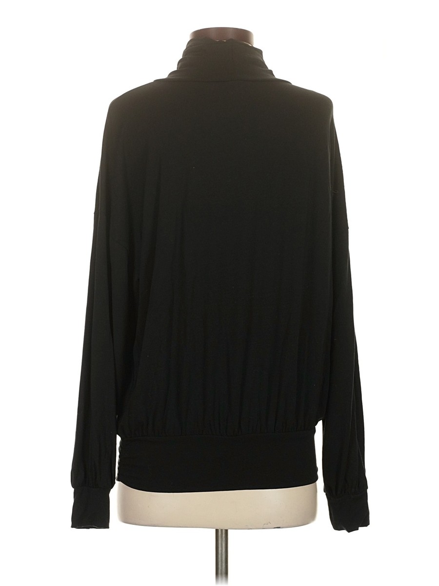 Garnet Hill Women Black Turtleneck Sweater S View 2