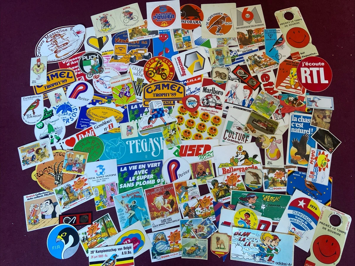 Lot De 2 Stickers Autocollants Vintage Uniroyal Grands Pieds, Thème Auto, Allemagne