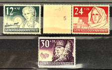 Germany General Gouvernement set of 3 Stamps - 1940 1st Ann. of GG. MNH /905