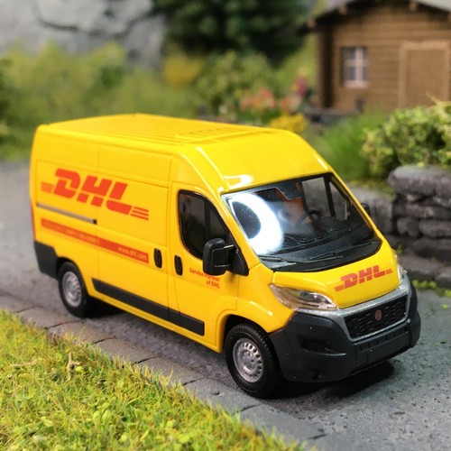 Fiat Ducato, fourgonnette DHL, 2014 - BUSCH 54611 - HO 1/87 | Condition: Neuf